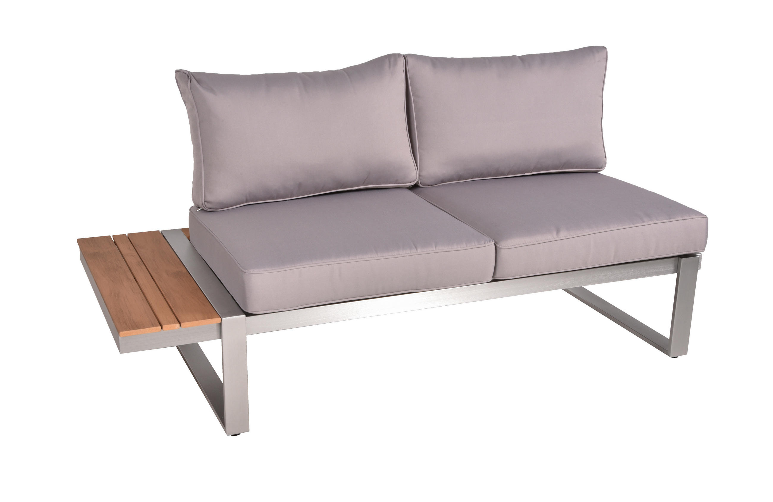 LOUNGEGARNITUR Aluminium  - Hellbraun/Beige, Basics, Kunststoff/Textil (170/69/223cm) - Gardenson