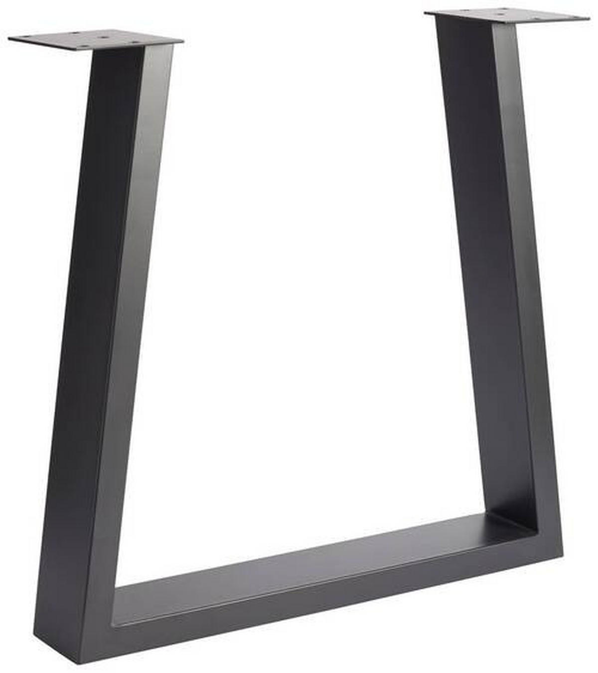 TISCHGESTELL - Anthrazit, Design, Metall (73/17/74cm) - Waldwelt