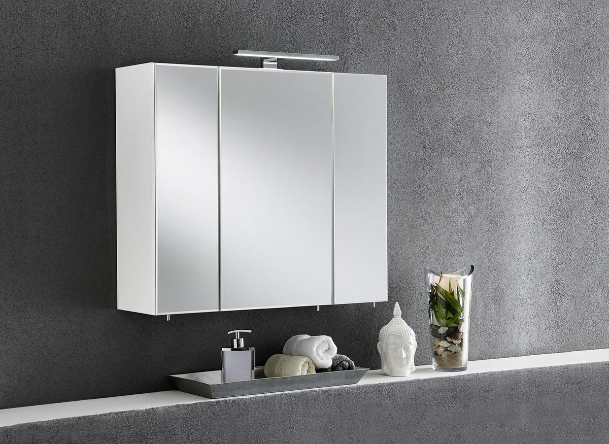 SPIEGELSCHRANK 70/60/20 cm  - Weiß, Basics, Glas/Holzwerkstoff (70/60/20cm) - Xora