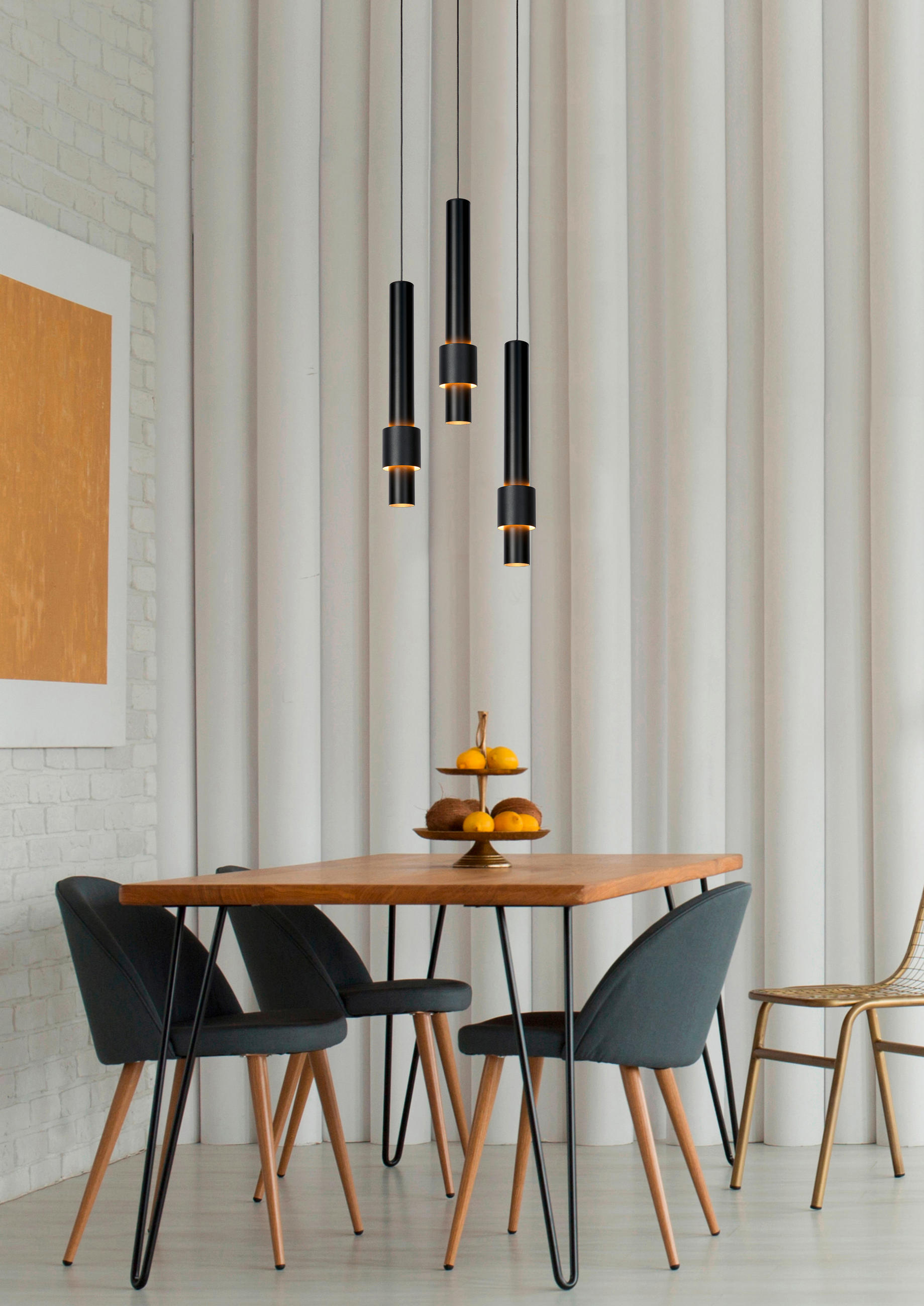 LED-HÄNGELEUCHTE 28/28/169 cm  - Design, Metall (28/28/169cm) - Lucide