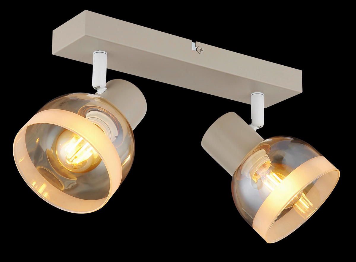 STRAHLER Kairo 26/10/14 cm  - Orange/Weiß, Design, Glas/Metall (26/10/14cm) - Globo