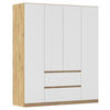 DREHTÜRENSCHRANK in Weiss, Eiche Artisan  - Weiss/Eiche Artisan, Basics, Holzwerkstoff (181/210/54cm) - Rauch Möbel