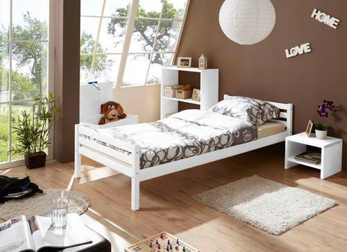 Bett "Nadine", 90/200 cm  in Weiss   - Weiss, Konventionell, Holz (90/200cm) - MID.YOU