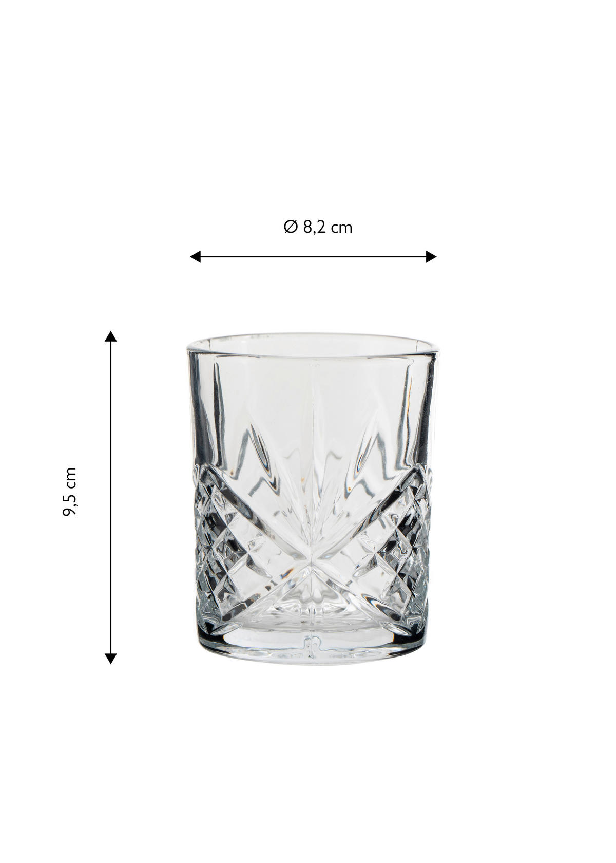 GLÄSERSET 4-teilig  - Transparent, Basics, Glas (8,2/9,8cm) - Echtwerk