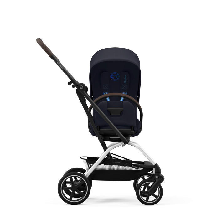 BUGGY Eezy S Twist+2  - Silberfarben/Dunkelblau, Basics, Kunststoff/Textil (80.5/45/105cm) - cybex GOLD