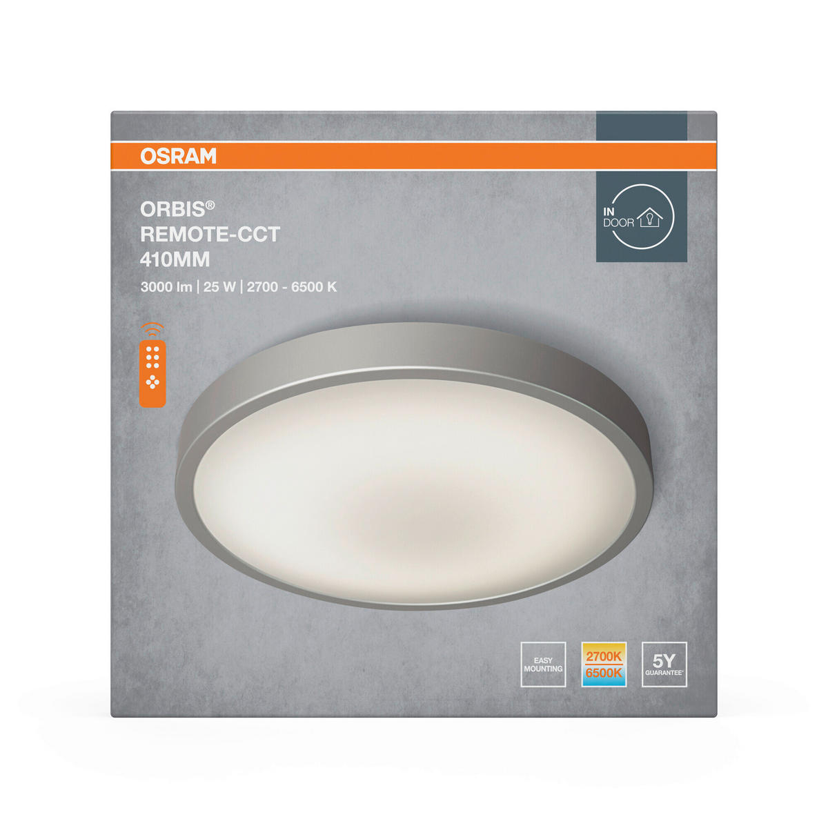 LED-DECKENLEUCHTE 41/8 cm   - Weiß, Basics, Kunststoff/Metall (41/8cm) - Osram