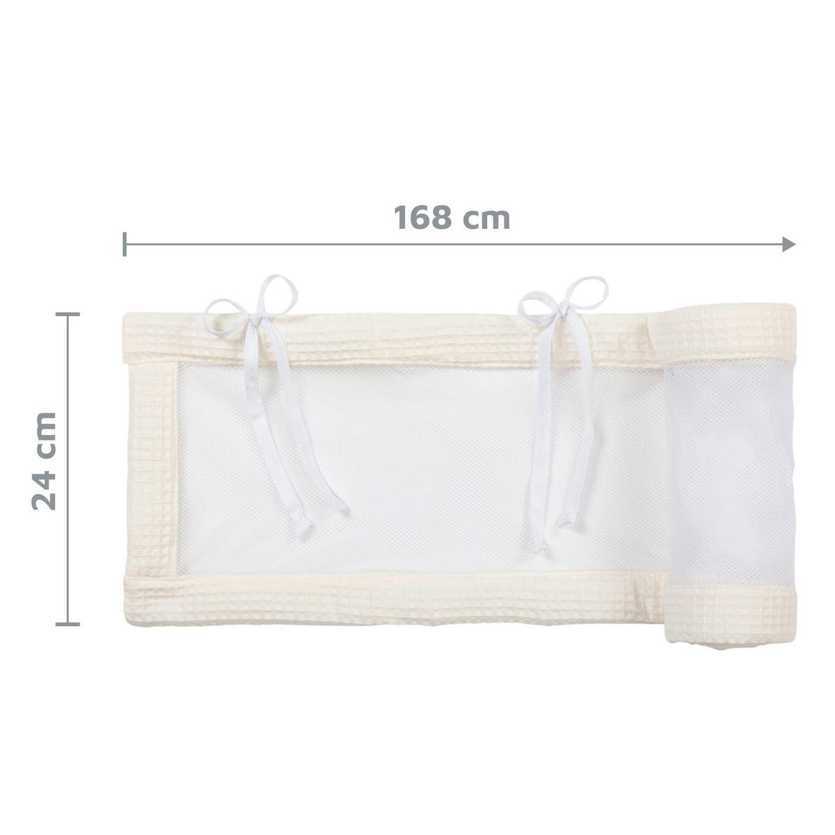 NESTCHEN  168/24/2 cm   - Weiß, Basics (168/24/2cm) - Babybay