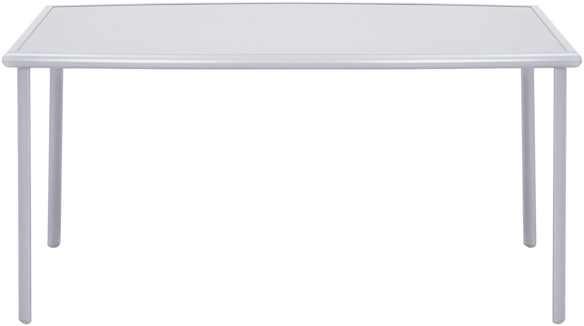 STOL VRTNI  srebrne boje  metal, staklo      - srebrne boje, Design, staklo/metal (147/87/72cm) - Xora