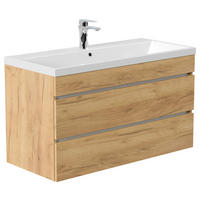 WASCHTISCHKOMBI 100 cm  - Eichefarben/Weiß, Basics, Holzwerkstoff (100cm) - MID.YOU