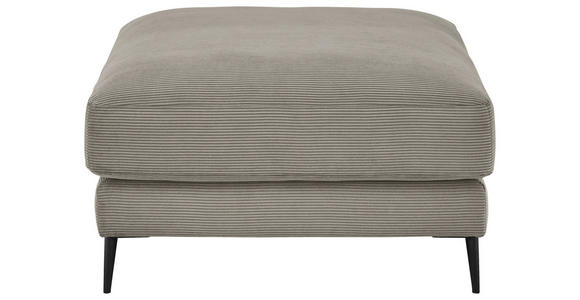 HOCKER Feincord Sandfarben  - Sandfarben/Schwarz, Design, Textil/Metall (90/43/90cm) - Dieter Knoll