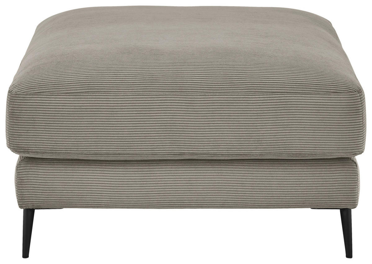 HOCKER in Textil Sandfarben  - Sandfarben/Schwarz, Design, Textil/Metall (90/43/90cm) - Dieter Knoll
