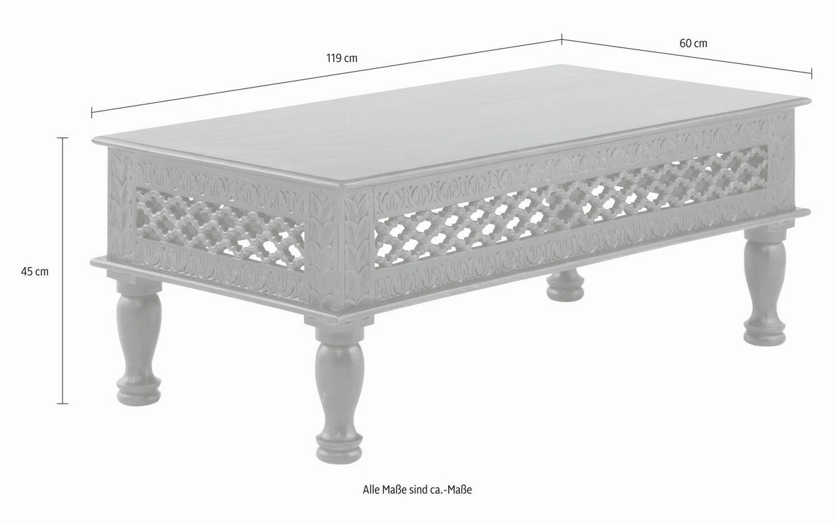 COUCHTISCH in Holz 120/60/45 cm  - Braun, Design, Holz (120/60/45cm) - MID.YOU