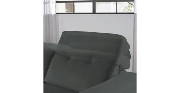 ECKSOFA BORGO - Eichefarben/Schwarz, Design, Leder/Holz (163/305cm) - Novel