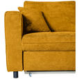ECKSOFA Senfgelb Flachgewebe  - Senfgelb/Schwarz, KONVENTIONELL, Textil/Metall (252/162cm) - Carryhome