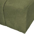 ECKSOFA Dunkelgrün Cord Zierkissen, Rücken echt  - Dunkelgrün/Schwarz, KONVENTIONELL, Kunststoff/Textil (162/313cm) - Carryhome