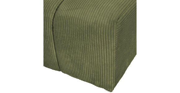 ECKSOFA Dunkelgrün Cord Zierkissen, Rücken echt  - Dunkelgrün/Schwarz, KONVENTIONELL, Kunststoff/Textil (162/313cm) - Carryhome