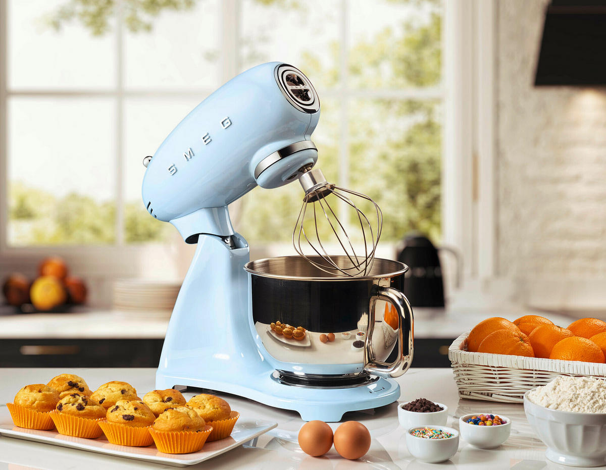 KÜCHENMASCHINE - Pastellblau, Trend, Metall (40.5/37.8/22.1cm) - SMEG