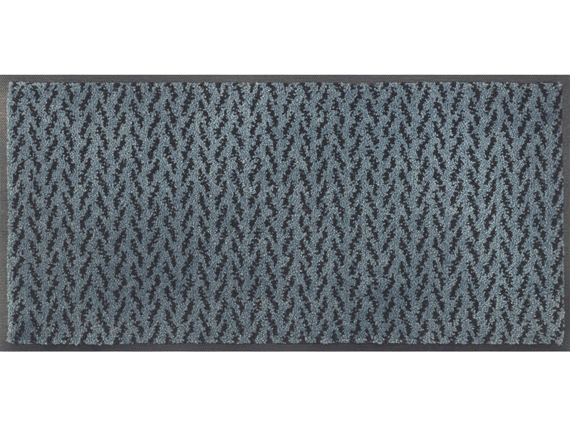 LÄUFER 35/75 cm  - Blau/Grau, Design, Kunststoff/Textil (35/75cm) - wash+dry