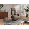 SESSEL in Echtleder Grau  - Schwarz/Grau, Konventionell, Leder/Metall (74/112/82cm) - Sit & More