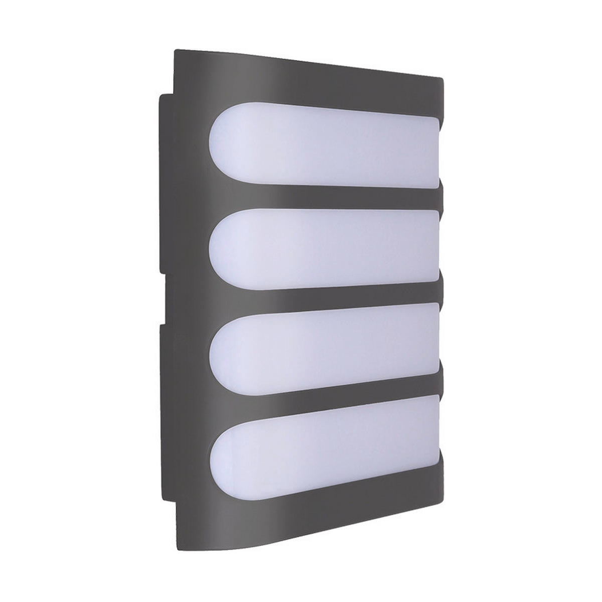 KÜLTÉRI FALILÁMPA - sötétszürke/fehér, Basics, műanyag (6/27.5/10.5cm)