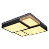 LED-TAKLAMPA 50 W 60/60/9 cm  - vit/opal, Natur, metall/trämaterial (60/60/9cm) - Globo