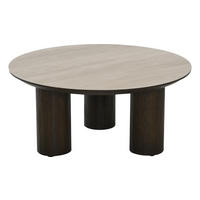 SOFFBORD i trä, keramik, trämaterial 90/90/40 cm  - sandfärgad/mörkbrun, Design, trämaterial/trä (90/90/40cm) - Best Price