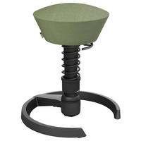 BÜROHOCKER   Schwarz, Pastellgrün  - Pastellgrün/Schwarz, Basics, Textil/Metall (55/45,66/55cm) - Aeris