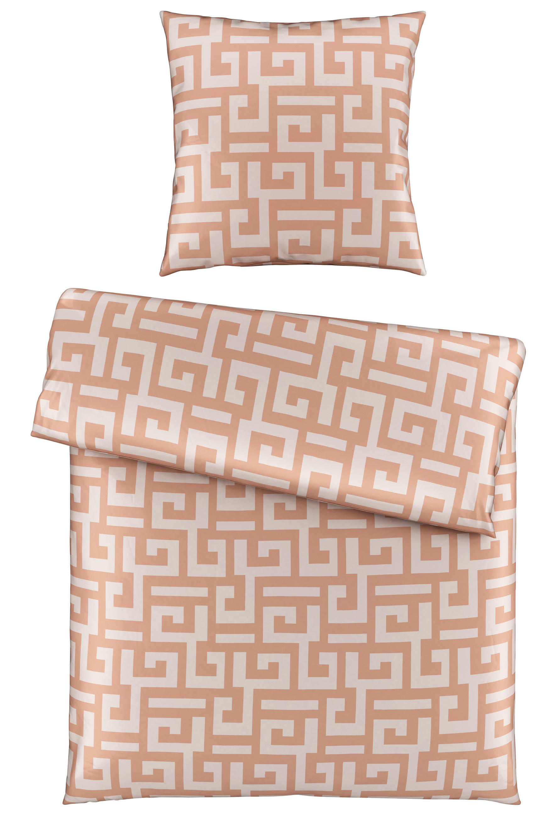 WENDEBETTWÄSCHE Mila Satin - Sandfarben, Basics, Textil (135/200cm) - Bio:Vio