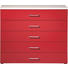 KOMMODE Rot, Weiß - Rot/Weiß, Design (100/84/39,5cm) - WELNOVA