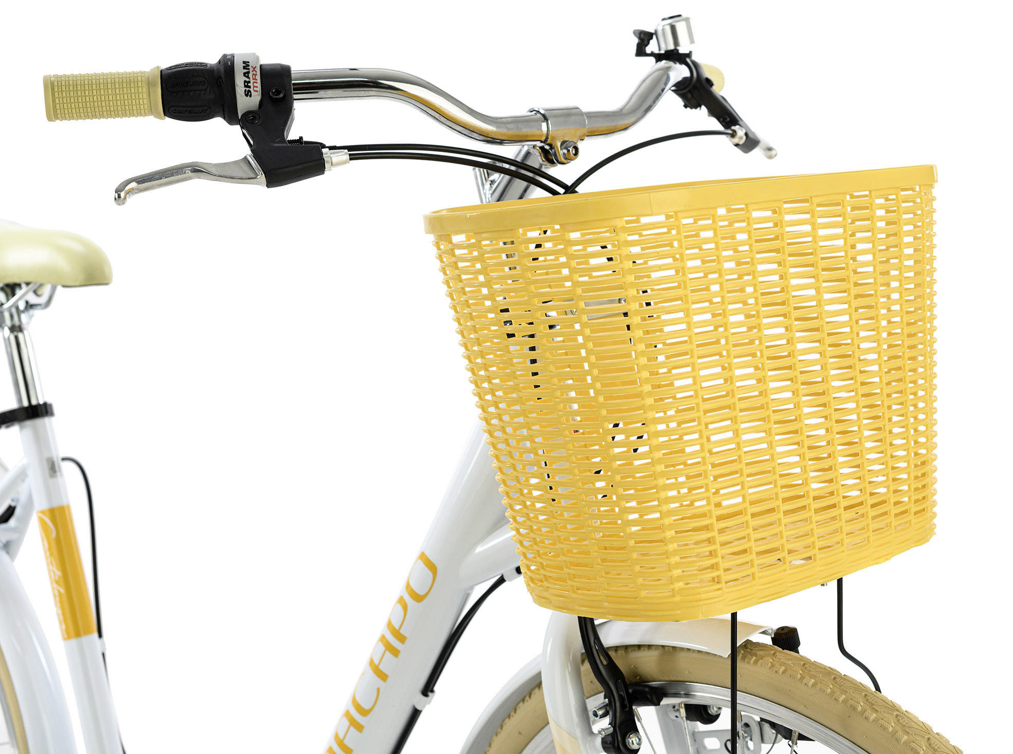 CITYBIKE 28 Zoll Damen - Gelb/Weiß, Basics, Metall (180/70cm) - Atrigo