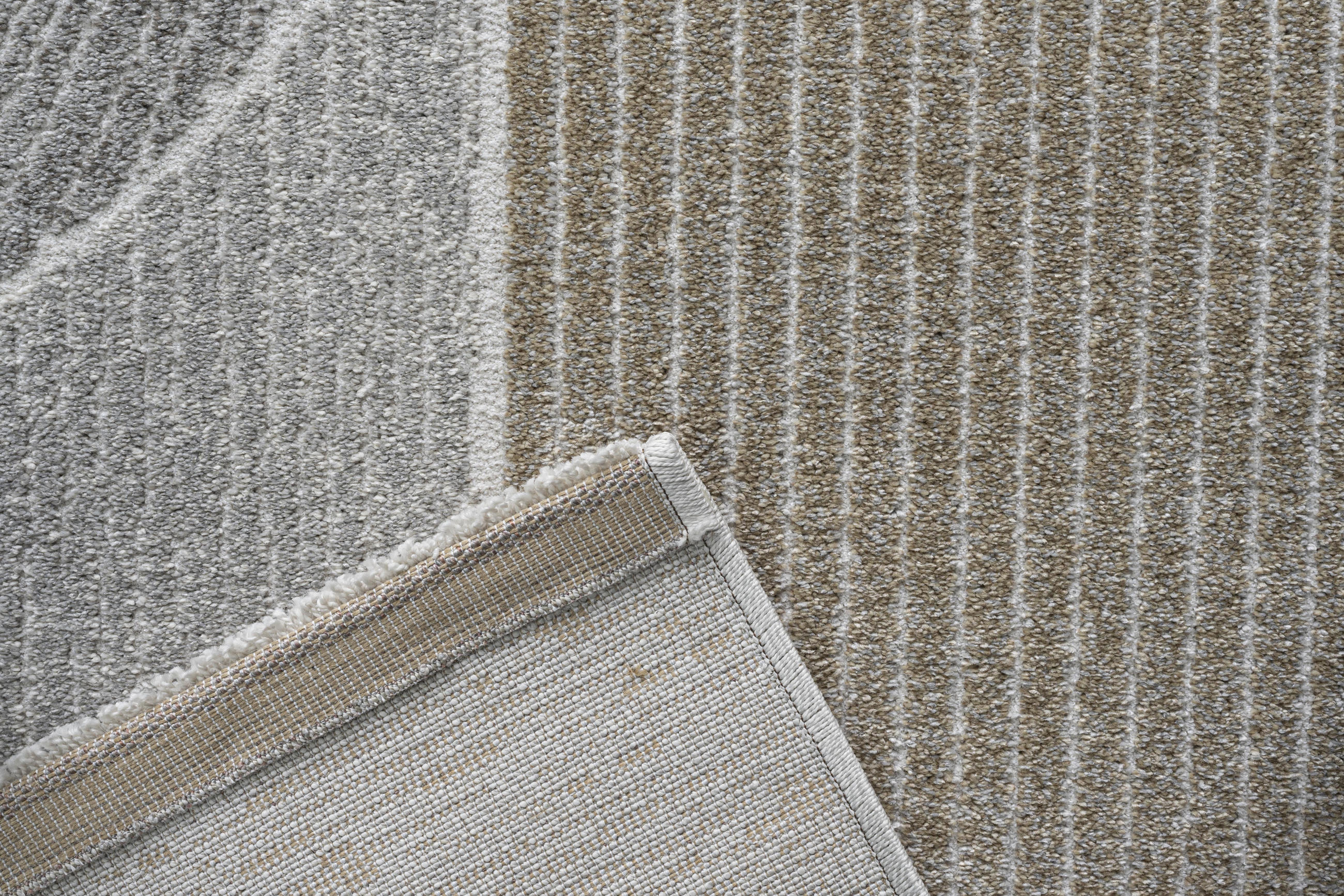 Thumbnail - Novel Webteppich Valencia, Grau, Gold, Hellgrau, Textil, Abstraktes, rechteckig, 160x230 cm, Oeko-Tex® Standard 100, für...