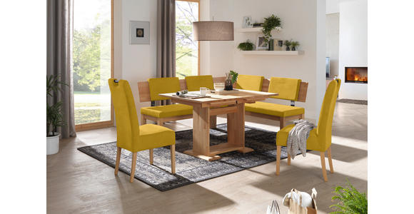 STUHL in Holz, Metall, Textil Buchefarben, Currygelb  - Currygelb/Buchefarben, Natur, Holz/Textil (47/103/60cm) - Cantus