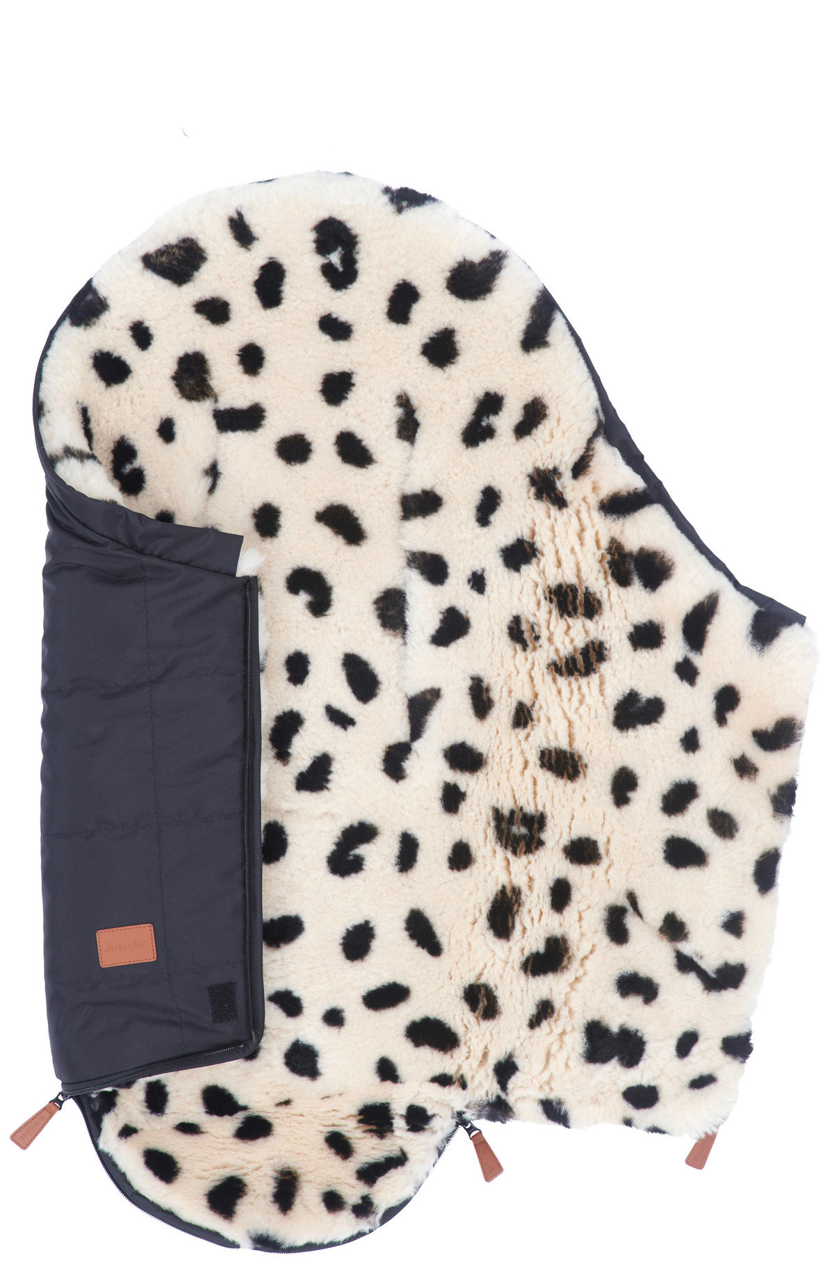 FELLSACK  - Schwarz/Weiß, Basics, Textil (47/90cm) - Jimmylee