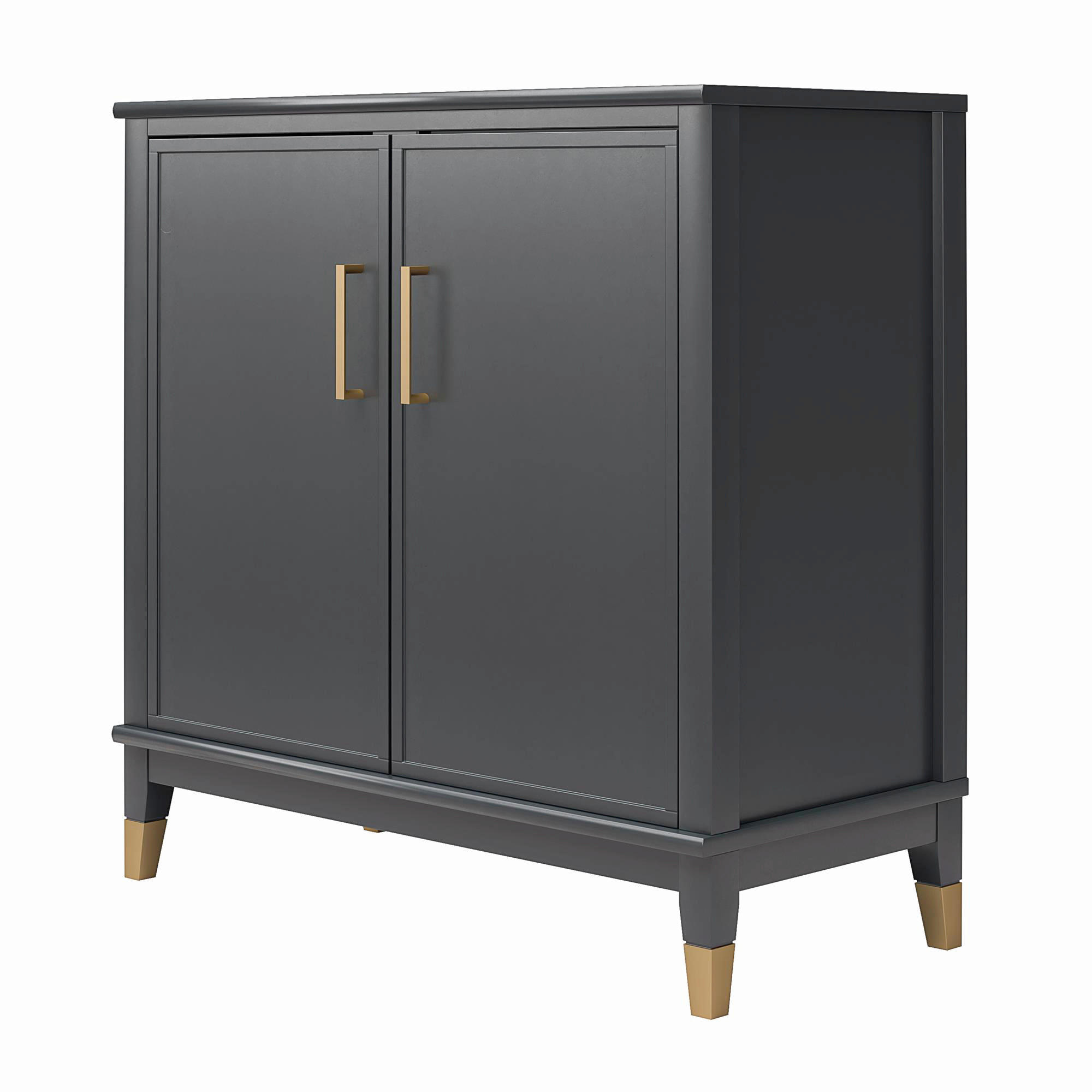 KOMMODE Westerleigh  in 84/84/40 cm  - Schwarz/Bronzefarben, Design, Holzwerkstoff/Metall (84/84/40cm) - MID.YOU