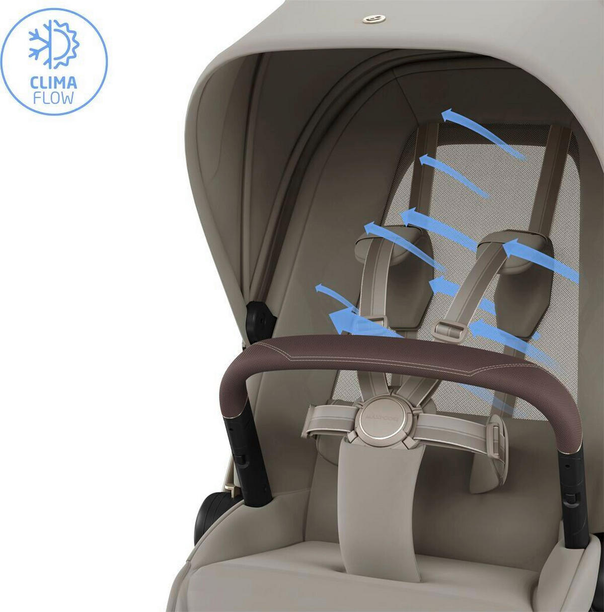 KINDERWAGEN  Fame  Sapphire Sand  - Creme, Basics, Textil (61.5cm) - Maxi-Cosi