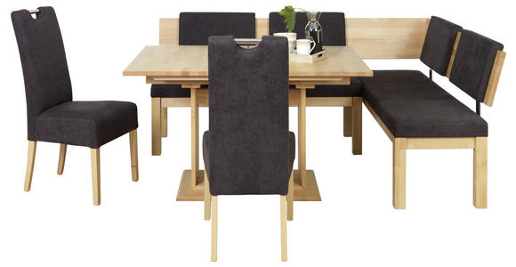 ECKBANK 200/160 cm  in Buchefarben, Dunkelbraun  - Dunkelbraun/Buchefarben, Natur, Holz/Textil (200/160cm) - Cantus