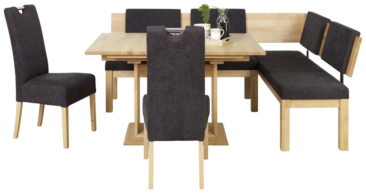 ECKBANK 200/160 cm  in Buchefarben, Dunkelbraun  - Dunkelbraun/Buchefarben, Natur, Holz/Textil (200/160cm) - Cantus