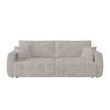 SCHLAFSOFA Webstoff Hellgrau  - Hellgrau/Schwarz, Modern, Holz/Textil (245/74-90/104cm) - MID.YOU