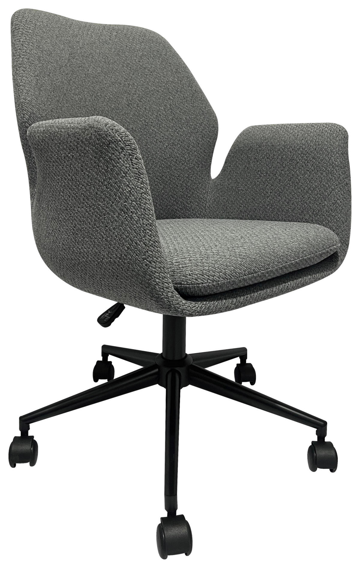 DREHSTUHL  in Webstoff Grau, Schwarz  - Schwarz/Grau, Design, Kunststoff/Textil (60/86-96/59cm) - Novel