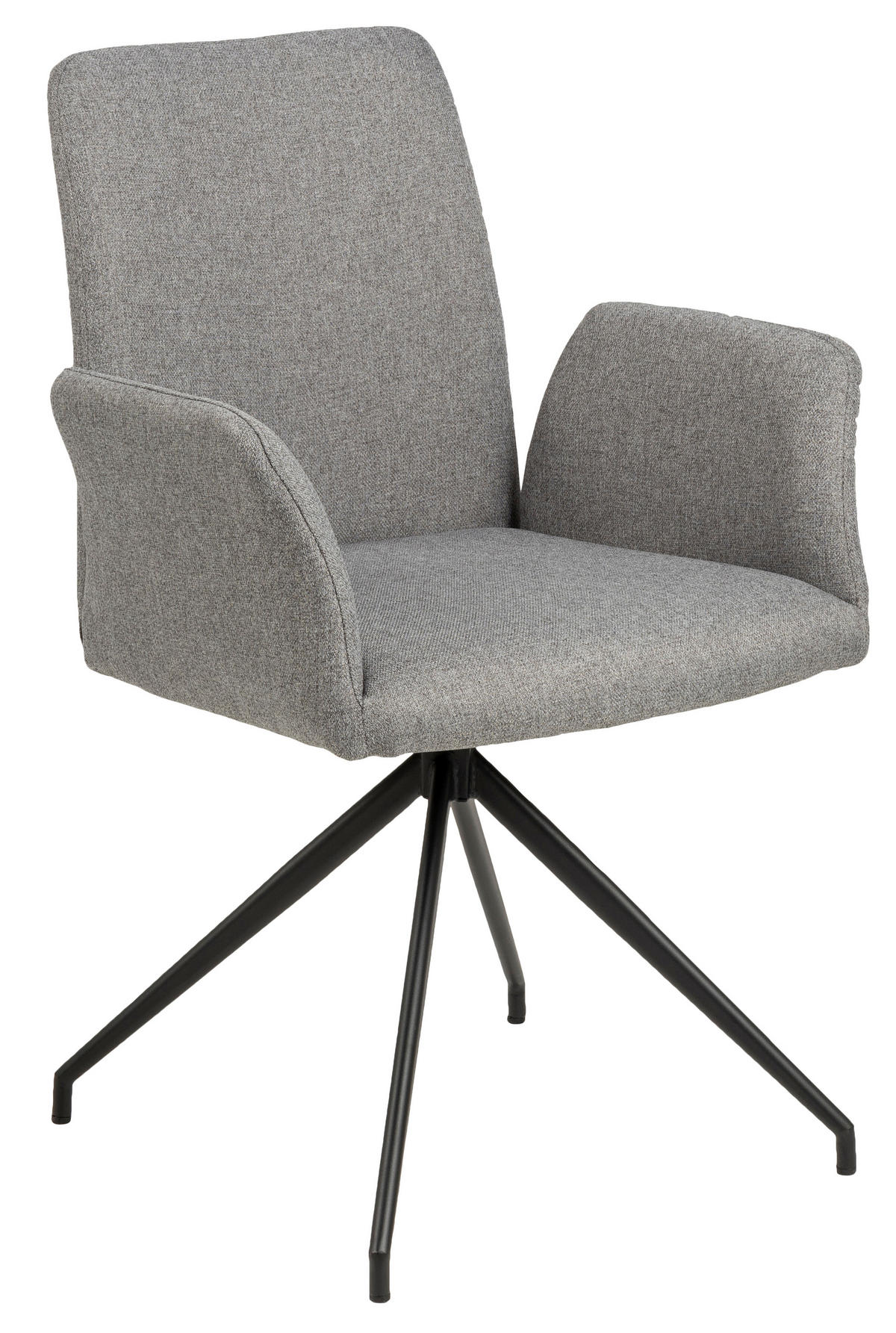ŽIDLE S PODRUČKAMI, plochá tkanina, světle šedá - černá/světle šedá, Design, kov/textil (59/88/59cm) - Carryhome