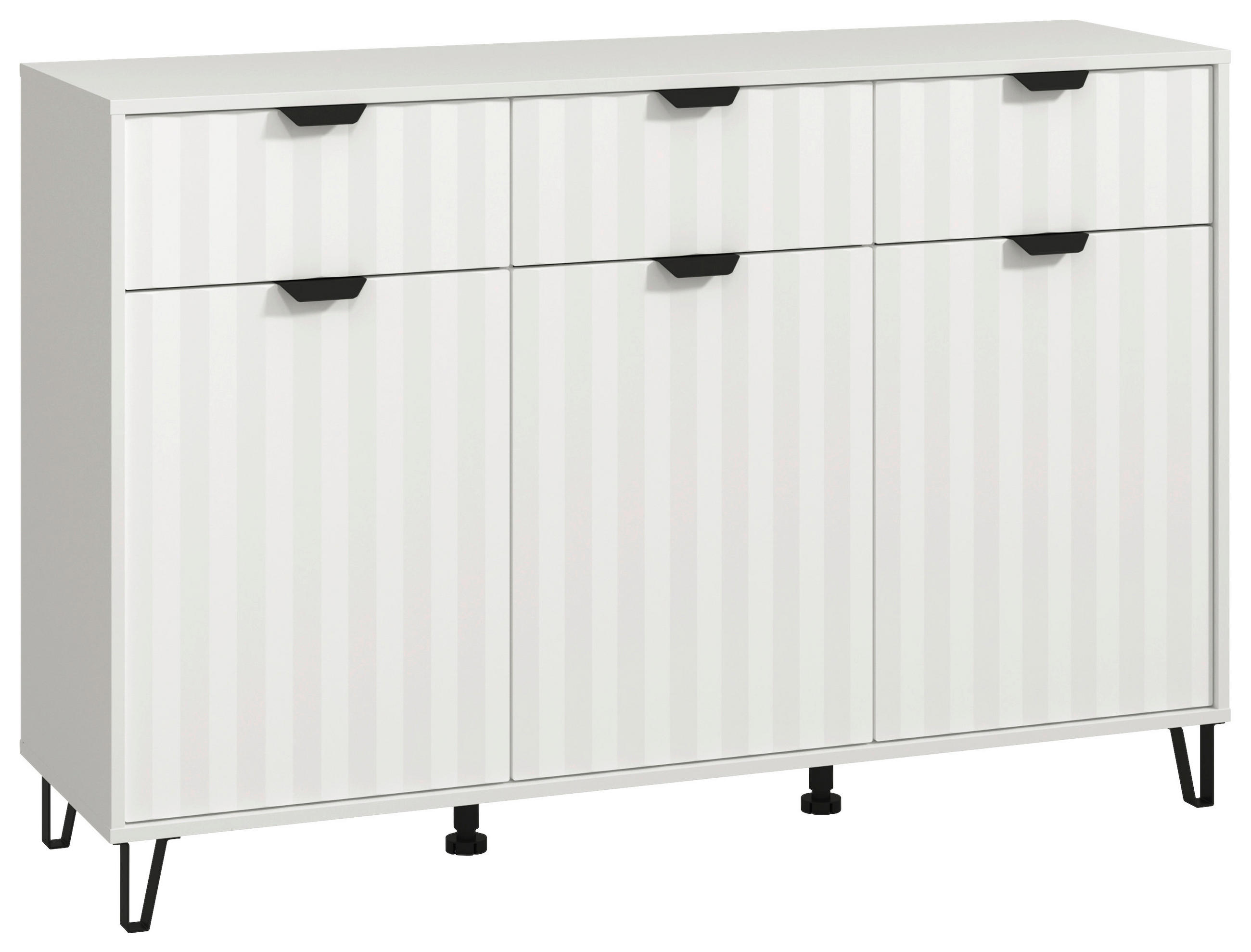 SIDEBOARD  in 138/90,5/40 cm  - Schwarz/Weiß, Basics, Holzwerkstoff/Metall (138/90,5/40cm) - Carryhome