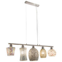 HÄNGELEUCHTE 17,5/96/150 cm  - Multicolor/Nickelfarben, Design, Glas/Metall (17,5/96/150cm) - Globo