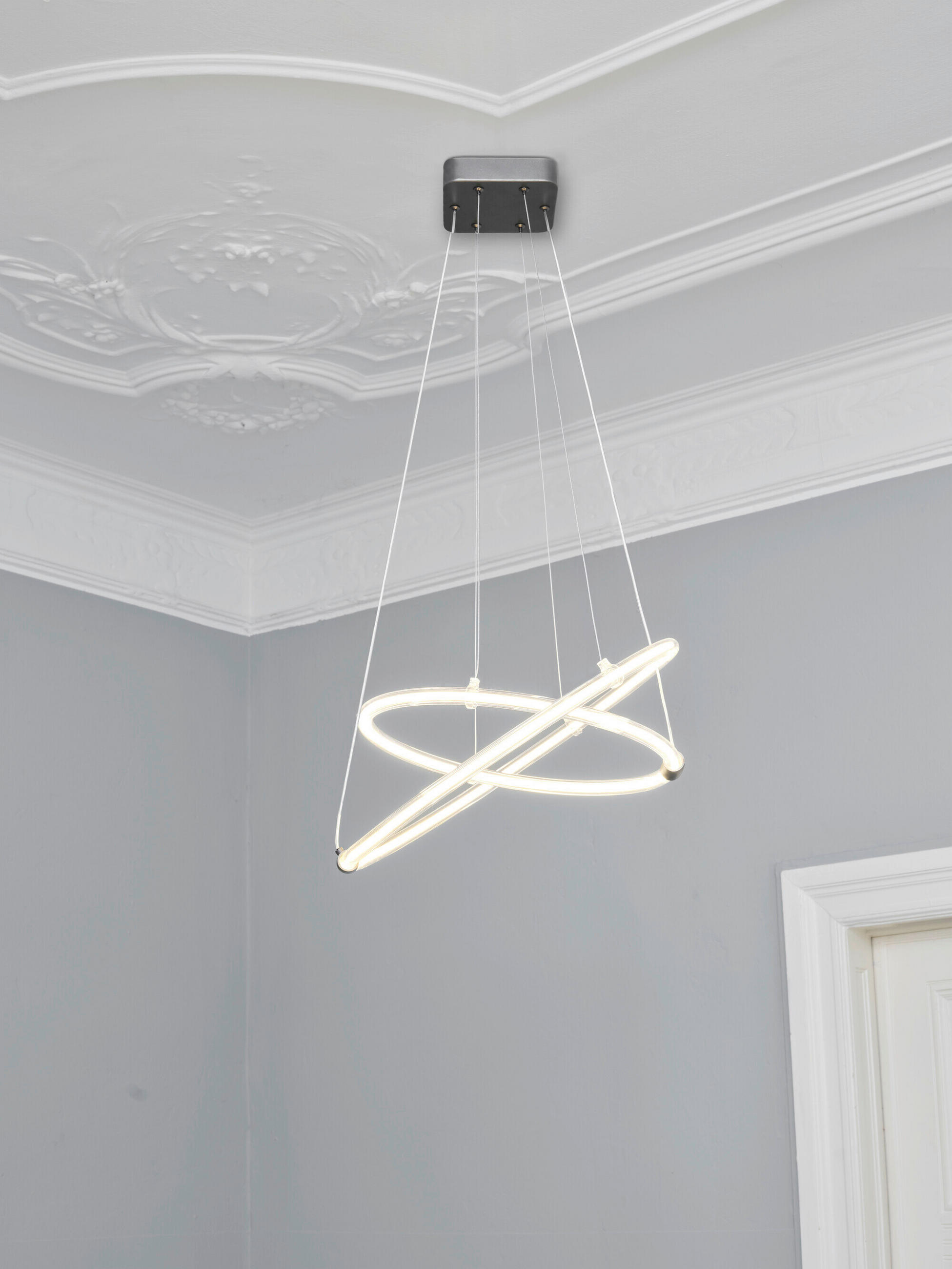 LED-HÄNGELEUCHTE 49.8/45.6/80 cm  - Dunkelgrau, Design, Kunststoff (49.8/45.6/80cm) - Osram
