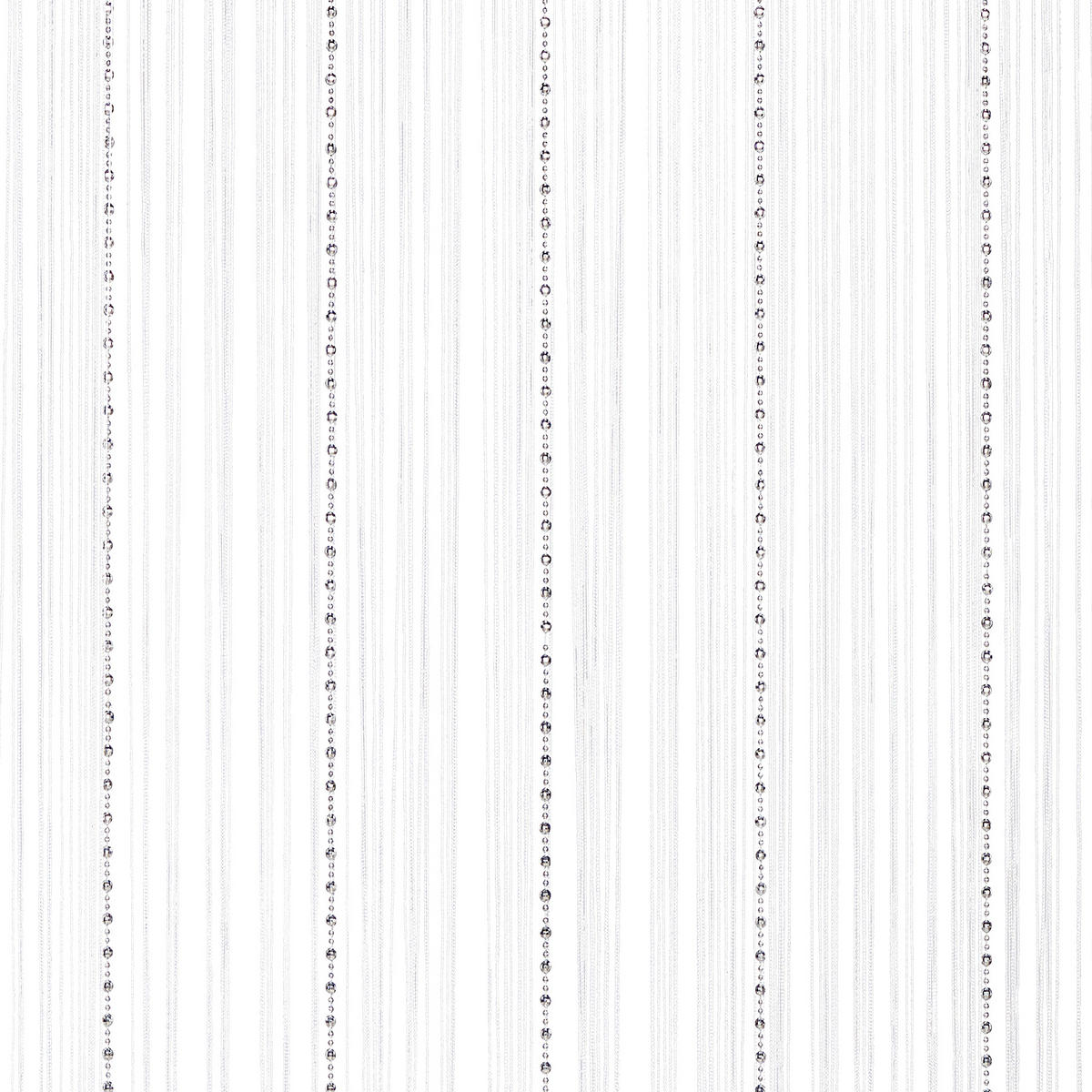 NITKOVÝ ZÁVES, strieborná, biela, 90/245 cm - biela/strieborná, Basics, textil (90/245cm) - Boxxx