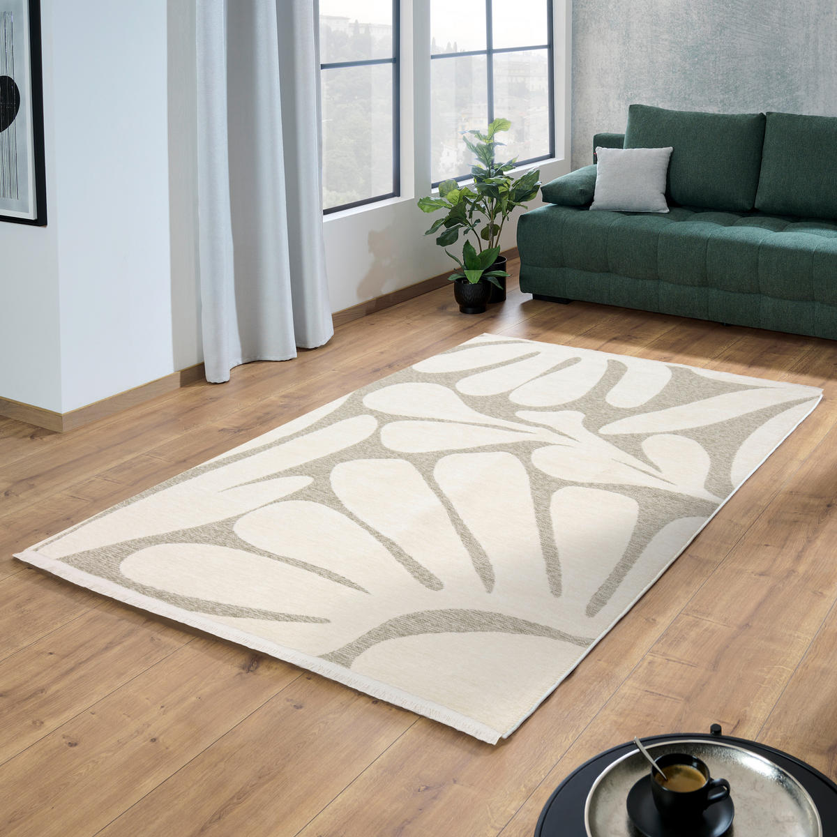 PLOCHO TKANÝ KOBEREC, 160/230 cm béžová - béžová, Design, textil (160/230cm) - Novel