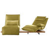 2-SITZER-SOFA in Echtleder Hellgrün  - Eichefarben/Schwarz, Natur, Leder/Holz (240/63/115cm) - Koinor