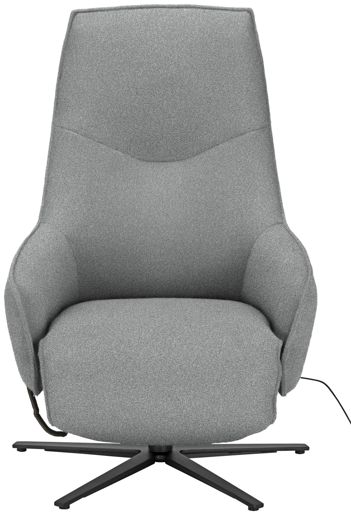 RELAXSESSEL in Textil Hellgrau  - Anthrazit/Hellgrau, Design, Textil/Metall (70/112/85cm) - Himolla Komfortklass