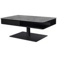 COUCHTISCH in Metall, Glas, Keramik, Holzwerkstoff 110/65/42-57 cm  - Schwarz/Grau, Basics, Glas/Keramik (110/65/42-57cm) - Dieter Knoll