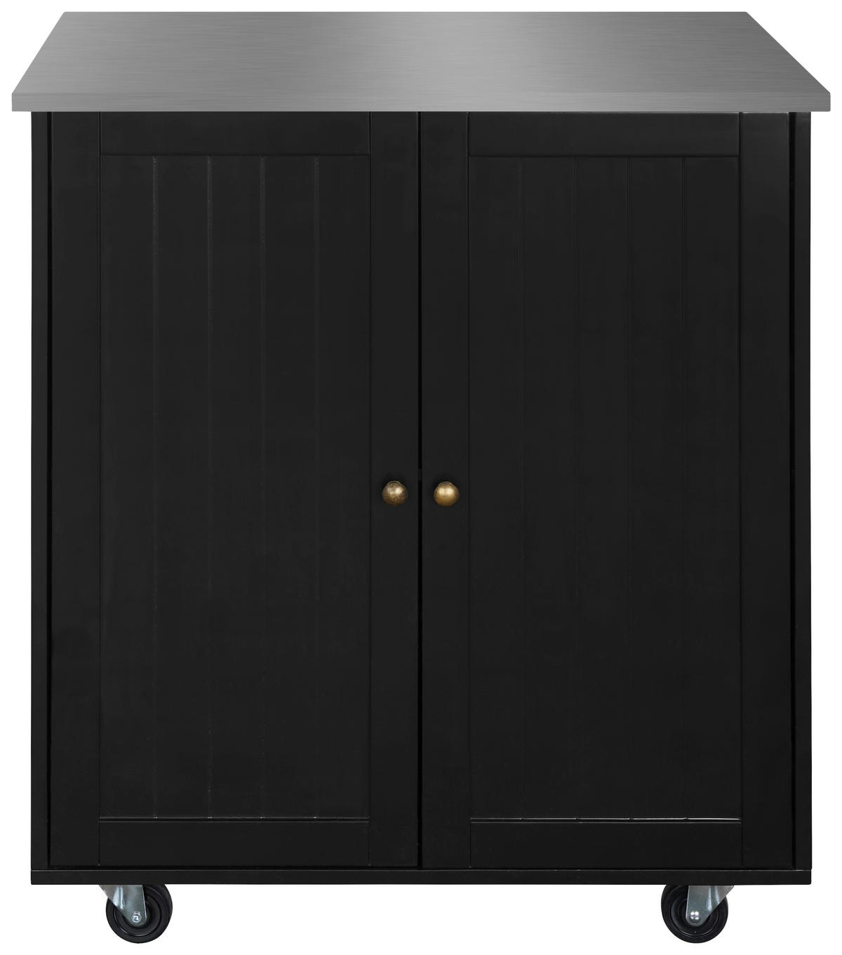 KÜCHENINSEL   in Schwarz, Edelstahlfarben  - Edelstahlfarben/Messingfarben, Basics, Holzwerkstoff/Metall (76/89/49,5cm) - MID.YOU