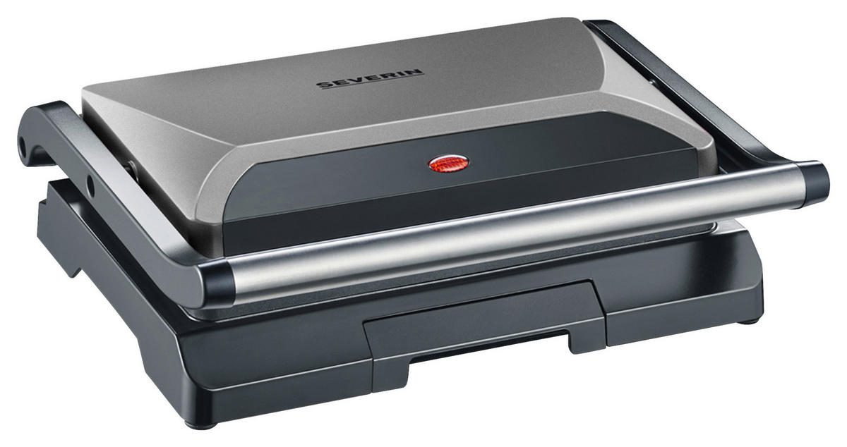 KONTAKTGRILL  - Silberfarben/Schwarz, Trend, Kunststoff/Metall (29,1/26/11,5cm) - Severin
